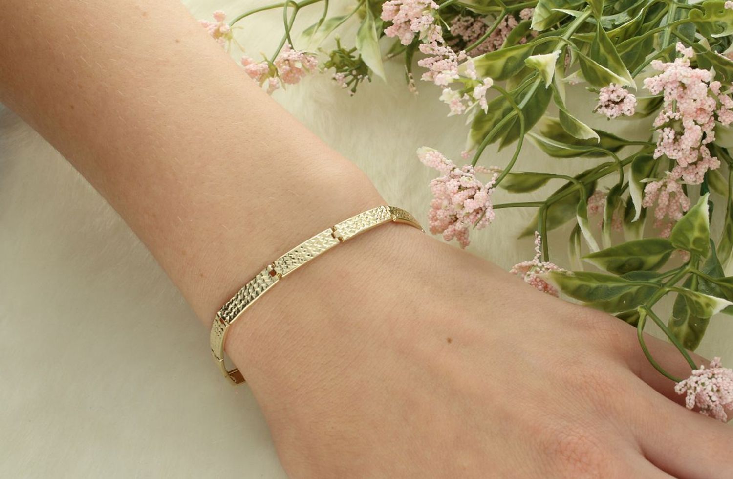 Złota bransoletka segmentowa diamentowana – 20 cm, 3,33 g  Żółte złoto 9K  BR 5148A...jpg